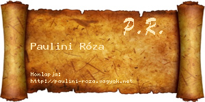 Paulini Róza névjegykártya